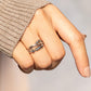 Storyjewellery Crossover Fidget Rings For Women, Anxiety Ring For Women, Silver Plated Spinner Ring Anxiety Spinning Stress Reli
