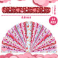 MCPINKY 64PCS Valentines Day Slap Bracelets, Slap Wristbands Assorted Red Valentines Day Snap Bands for Valentine's Day Party Fa