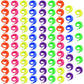 Onest 84 Pieces Magic Worm Toys Wiggly Twisty Fuzzy Worm Toys Carnival Party Favors, 6 Colors