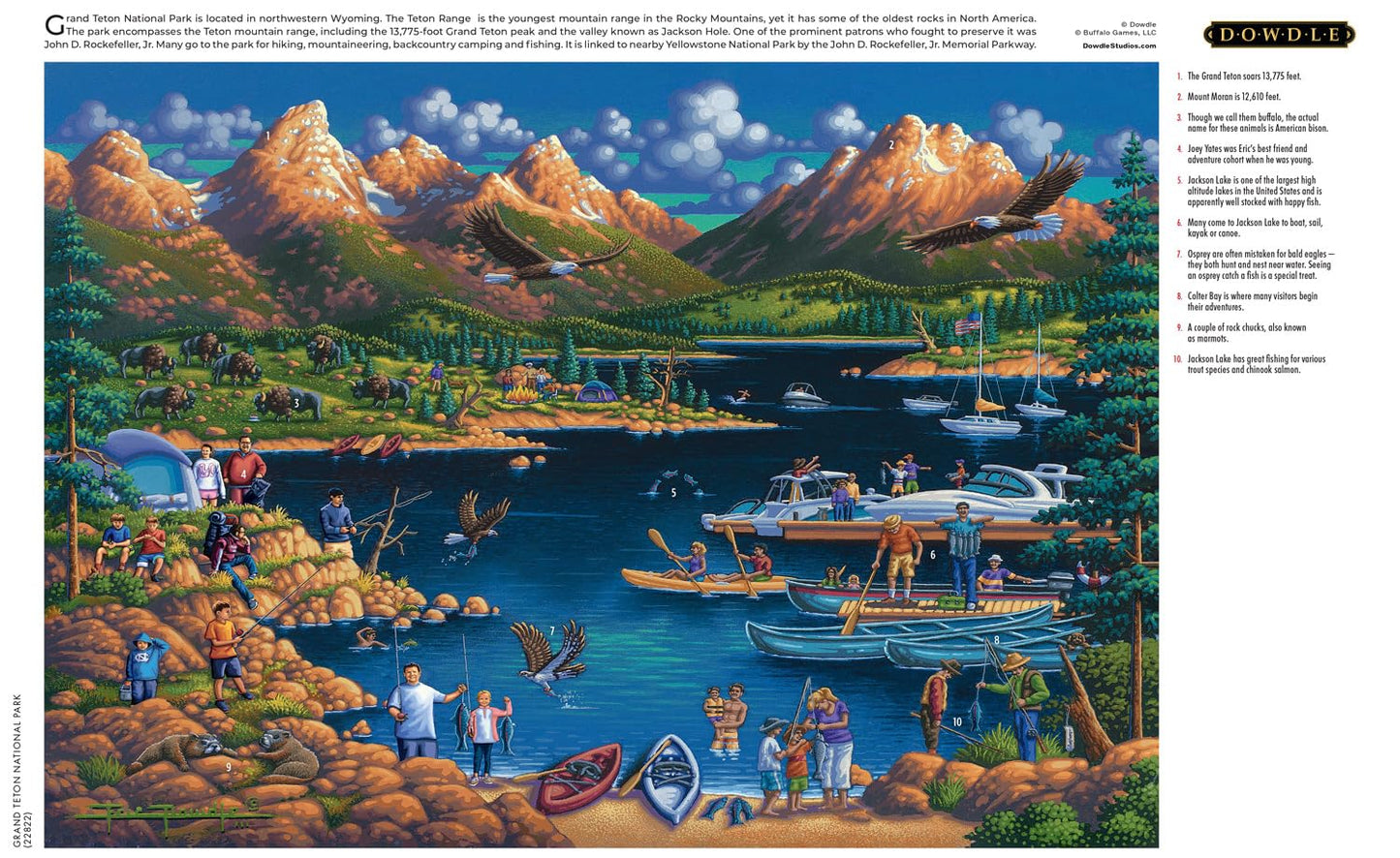 Buffalo Games - Eric Dowdle - Grand Teton - 300 Piece Jigsaw Puzzle For Adults -Challenging Puzzle Perfect For Game Nights - Finished Size Is 21.25 X 15.00