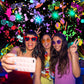 Avezano Neon Glow in The Dark Backdrop Paint Splatter Graffiti Glow Party 80s 90s Themed Birthday Background Colorful Neon Party