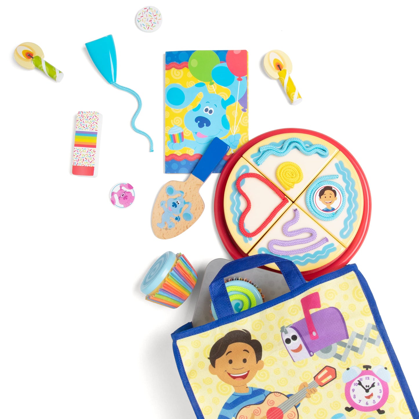 Melissa & Doug Wooden Birthday Party Play Set, 38 Pieces, Multi Color, Model 33018