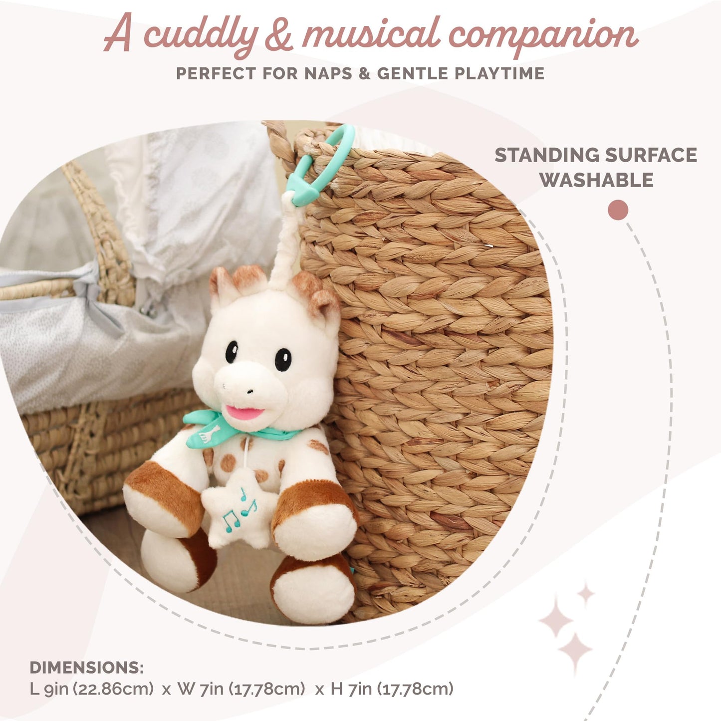 Sophie La Girafe | Sweetie Plush With Music Box | Ultra Soft, Flexible & Easy To Grasp | Ideal For Travel | Awaken The Senses