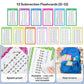 Catephe Subtraction Flashcards 0-12, 13 Pcs Subtraction Chart Math Flashcards, Subtraction Math Game, Times Table Flash Cards Wi