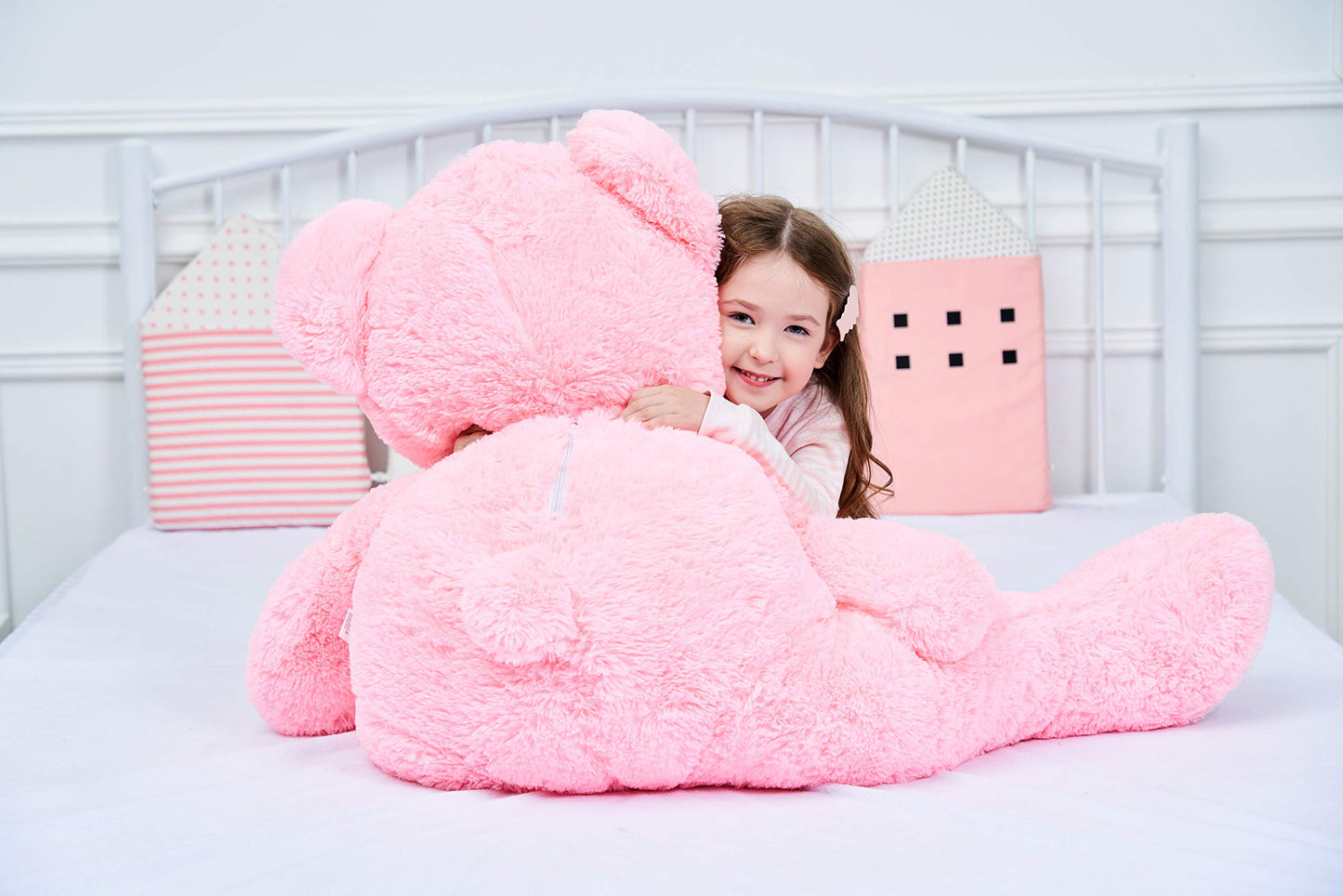 Ikasa Giant Teddy Bear Plush Toy Stuffed Animals (Pink, 39 Inches)