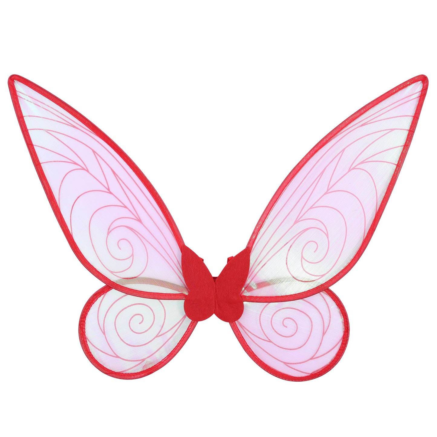 Soyoekbt Fairy Costume for Girls Princess Tutu Dress with Butterfly Wings for Girls Birthday Party Dress Up (Red, 3-4 Years)