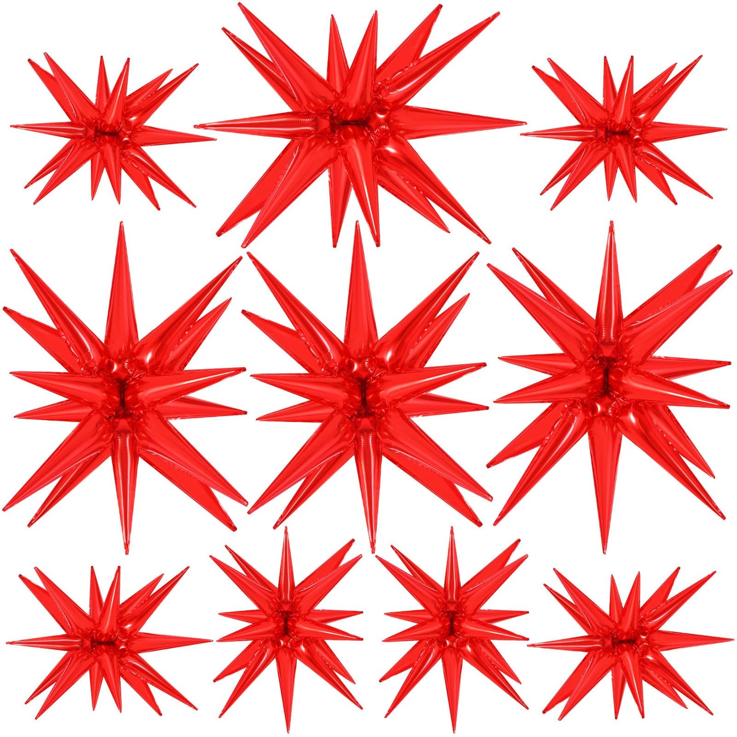 10 Pcs Star Balloons Explosion Starburst Balloons Foil Cone Balloons Magic For Birthday Wedding Anniversary Party Backdrops Deco