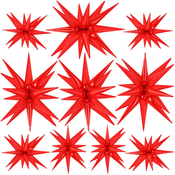 10 Pcs Star Balloons Explosion Starburst Balloons Foil Cone Balloons Magic For Birthday Wedding Anniversary Party Backdrops Deco