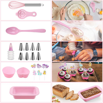 Gemeer Childrens Cooking And Baking Set 34-Pcs Includes Apron For Little Boys, Chef Hat, Oven Mitt & Utensil To Dress Up Chef Ca