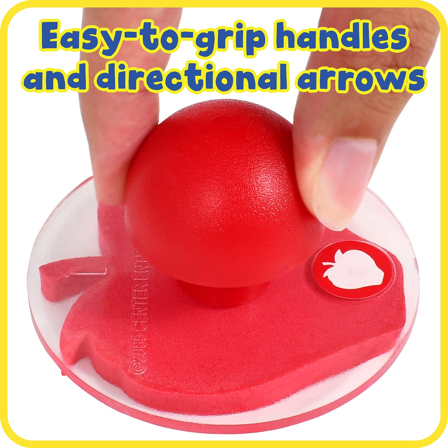 READY 2 LEARN Giant Stampers - Fruit - Set of 6 - Easy to Hold Foam Stamps for Kids - Arts and Crafts Stamps for Displays, Poste