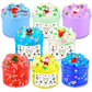 Christmas 8 Pack Clear Slime,Crunchy Slime,Party Favors For Kids, Stress Toy Kit,Slime Bulk For Boys Girls,Cute Stuffers,Super S