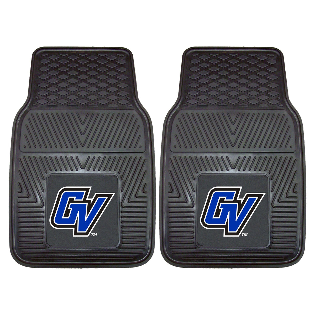FANMATS 17376 Grand Valley State Lakers 2-Piece Heavy Duty Vinyl Car Mat Set, Front Row Floor Mats, All Weather Protection, Univ