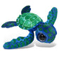DolliBu Blue Sea Turtle Super Soft Stuffed Animal  Cute Realistic Stuffed Animals for Girls. Boys and mature-themeds Animal Gifts  Kids Ocean Nursery Decor for Newborn  Cuddly Wild Baby Plush Toys - 10 Inches