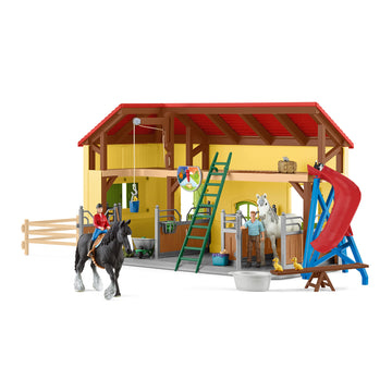 Schleich Farm World, 30-Piece Playset, Farm Toys And Farm Animals For Kids Ages 3-8, Horse Stable 10.5 X 49 X 34.5 Cm