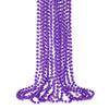 Shaoqinlin 12 Pcs Purple Mardi Gras Beads, Purple Beads Necklaces 33'' Metallic Beaded Costume Necklaces Party Necklaces For Hal