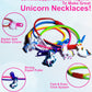 UpBrands Unicorn Zipper Bracelets Bulk Set - Party Kit for Kids, Goodie Bags, Piata Filler, Fidget Friendship Bracelets for Vale