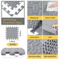 Shihanee Foam Floor Baby Tiles Foam Floor Mats Play Mats Bulk With Borders Interlocking For Kids Baby Playroom Nursery Gym (Gray
