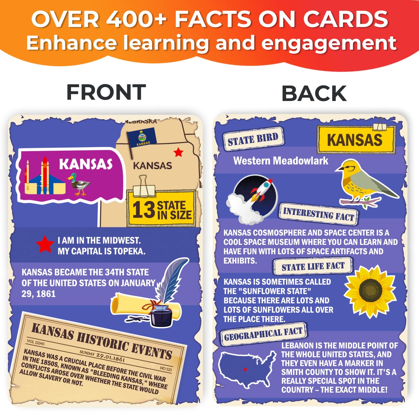 Quokka Puzzles For Kids Ages 8-10 - 150 Pcs Jigsaw Puzzles For 6-8 Year Olds - 400+ Facts On 50 Double-Sided Flashcards | Learn Usa | Education Activity Gift - Shaped Puzzles For Toddlers 4-6