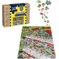 Webby Kids Railway Station Illustration Wooden Jigsaw Puzzle, 252 Pieces