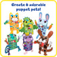 Ready 2 Learn Paper Bag Puppet Pets - 238 Pieces - 6 Animals - Puppet Making Kit For Kids Ages 3-5 - Inspire Creativity, Storytelling And Role Play