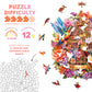 Wooden Puzzles For Adults - Unique Shaped Wooden Jigsaw Puzzles For Adults And Kids - Hummingbird Wooden Puzzles - Christmas Bir