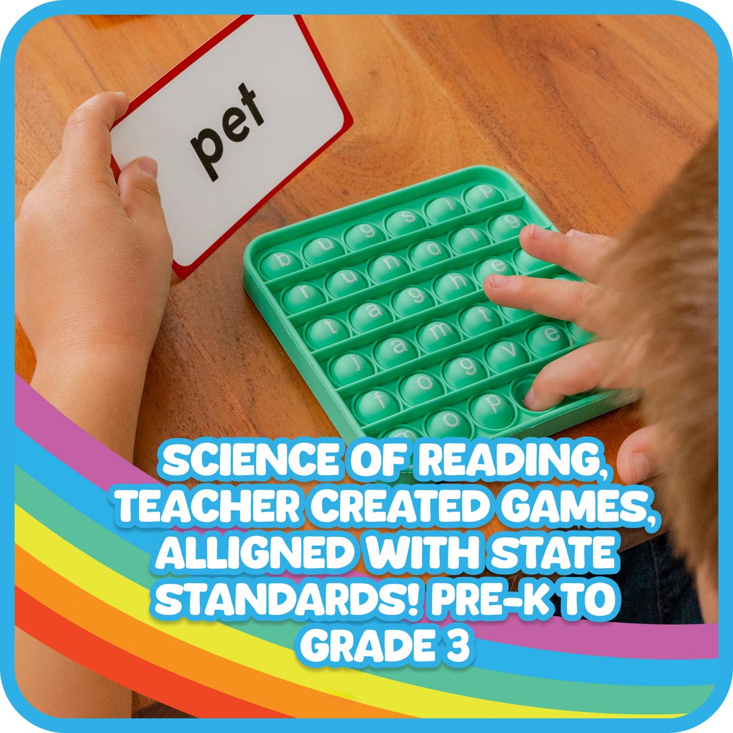 The Fidget Game Word Pop Cvc Words - Learn To Read In Weeks - Multisensory Reading & Phonics Interactive Tools Ideal For Pre Kin