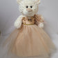 KINNEX COLLECTIONS SINCE 1997 20'' Teddy Bear with Elegant Dress (Centerpiece) ~ B16631N-34G (Champane)