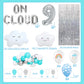 Laventy 43 Pcs Silver On Cloud 9 Balloons On Cloud 9 Birthday Decoration 9 Birthday Decoration Nine Years Old Birthday Balloon On Cloud 9 Party Supplies Cloud Balloon
