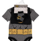 Dc Comics Batman Baby Clothes 3-Piece Set With Bodysuit, Baby Hat, And Baby Socks - Batman Baby Gift Set (Black/Yellow, 3-6M)