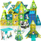 Bubuqe Space Adventure Magnetic Tiles Set Educational Magnet Tiles Building Block Toy Learning Construction Magnetic Toys Set Fo