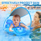 Laycol Baby Pool Float With Upf50+ Sun Protection Canopy,Add Tail Never Flip Over Inflatable Baby Float,Toddler For Age Of 3-36