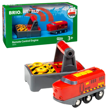 Brio World 33213 - Remote Control Train Set | Wooden Toy For Kids | Enhances Logical Thinking | Compatible Railway Toys | Ideal For Ages 3 And Up