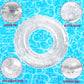 Whaline 4Pcs Inflatable Pool Floats Toys Clear Swim Tubes Rings Glitter Silver Pool Tube For Kids Boys Girls Outdoor Summer Swim