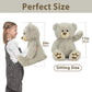 LotFancy 20 inch Gray Teddy Bear Plush Toy, Cute Footprints, Soft Stuffed Animal Gift for Kids, Baby Shower, Birthday, Christmas, Easter