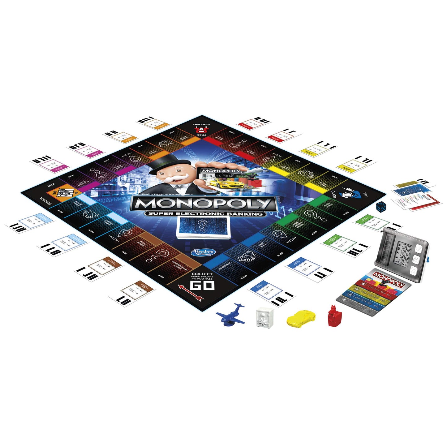Hasbro Gaming Monopoly Super Electronic Banking Game, Cashless Gameplay, Ages 8+, Multicolor, Model E8978
