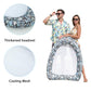 Finduwill Inflatable Pool Floats Adults, Large Fabric-Covered Pool Lounger Chair Raft With Mesh Center, Multi Purpose Pool Floaties Water Hammock Lounge, Ultra-Comfort Water Lake River Floating Raft