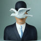 Magritte - Parastone Sculpture - Man With Hat And Dove (1964) - Resin With Hand Painted Details - 6' X 5.25' X 5'