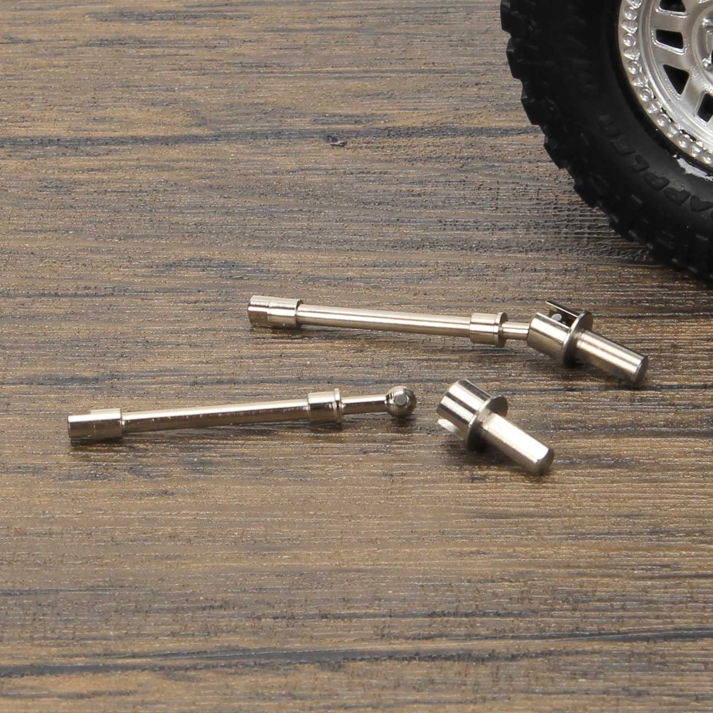 RCAWD #45 Steel Front Drive Shaft Axles and Portal Cups for Rcawd Front Portal Axle for Axial 1-24 Scx24 Crawlers