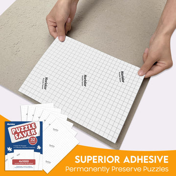 Nariolar Puzzle Glue Sheets, 32 Puzzle Saver Sheets Preserves 4  1000 Pieces Jigsaw Puzzle, Puzzle Saver For Easy Preservation I