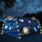 Wowangce Galaxy Bed Tent For Kids Large Kids Twin Tent Toddler Play Bed With Carry Bag Foldable With String Lights For Girls Boy