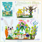 Qoq Easter Bunny And Chick Building Blocks Set - Easter Gift For Kids - Easter Basket Stuffers Easter Toys For Girls And Boys Ag