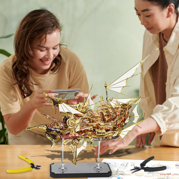 Piececool 3D Metal Puzzles, Nine Heavens Boat Models Kits To Build For Adults, Difficult Brain Teaser Diy Crafts Assemble Ship Building Kits Gifts For Man Women Family Time