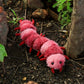 Apricot Lamb Plush Devil Centipede Toy, Soft Polyester Stuffed Animal, 11.8 Inches, Red, Perfect for Kids