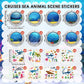 Frienda 48 Set Summer Craft Kit Cruises Under The Sea Sticker Crafts Bulk DIY Ocean Sea Animals Scene Stickers Shark Clown Fish