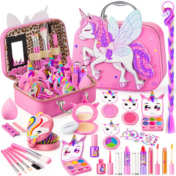 Beayuck Kids Makeup Kit For Girl-Kids Makeup Girl Toys, Girl Makeup Sets Kids Toys Little Girl Toddler Children Princess Christm