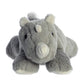 Aurora® Adorable Mini Flopsie™ Rhino Stuffed Animal - Playful Ease - Timeless Companions - Gray 8 Inches