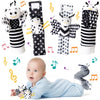 Infant Toys 0-6 Months, Newborn Baby Toys Rattle Socks | 4Pcs Wrist Rattles Foot Finders Sock Set - Newborn/Babies Essentials Mu