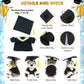 Dollibu Graduation Dress Up Set For Teddy Bear Plush Toy - Graduation Outfit For Stuffed Animals, Cute Set Of Gown & Cap With Ye