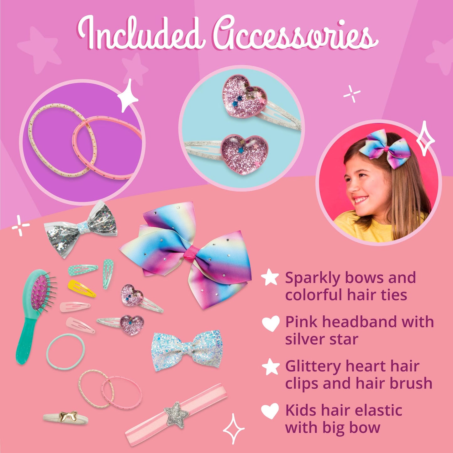 Glitter Girls GG Hair Play Set - Hair Styling Accessories for 14-Inch Dolls, Multi Color, Small, Plastic, Ideal for Girls 3+