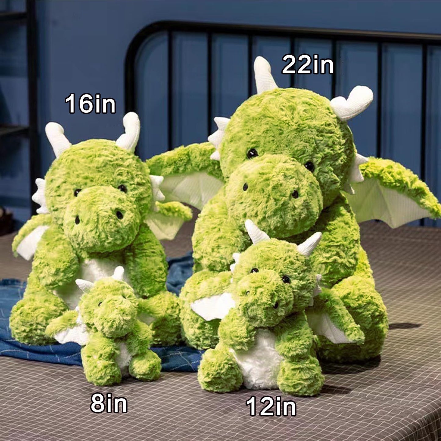 SUSULF Little Flying Dragon - Cute Stuffed Animal Plush Toy - Adorable Soft Dragons Toy Plushies and Gifts - Perfect Present for Kids (Green 7.87in/20cm)
